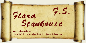 Flora Stanković vizit kartica